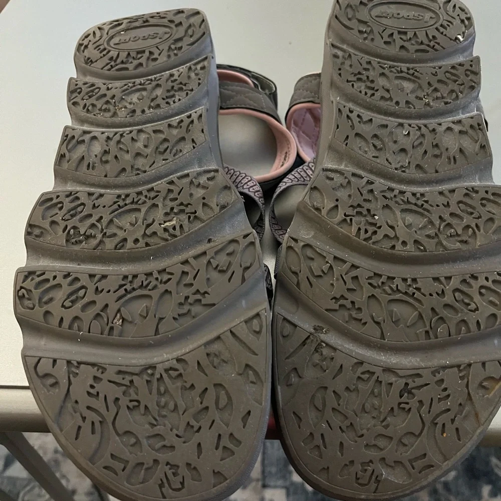 Elegant Pink and Gray Women's Sandals